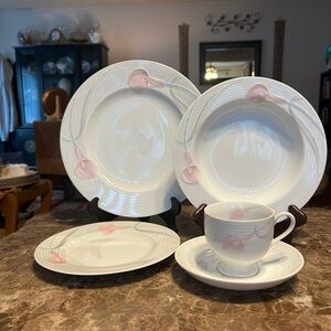 COPY - Mikasa Serenade Pink dinnerware, 5 piece place Setting